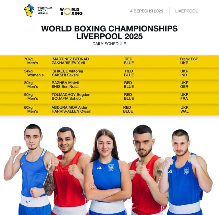 Liverpool, Day‑by‑Day: перші медальні надії 🇺🇦